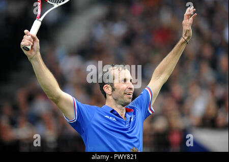 Prag, Tschechische Republik. Okt, 2018 18. Doppelter Sieger des Davis Cup Radek Stepanek Abschied seine Tenniskarriere am 18. Oktober in der O2 Arena in Prag in der Tschechischen Republik. Credit: Slavek Ruta/ZUMA Draht/Alamy leben Nachrichten Stockfoto