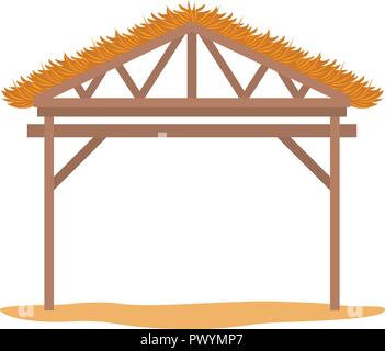 Holz- stabile Krippe Symbol Stock Vektor