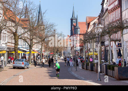 Die Market Street, Duderstadt, Niedersachsen, Deutschland, Europa Stockfoto