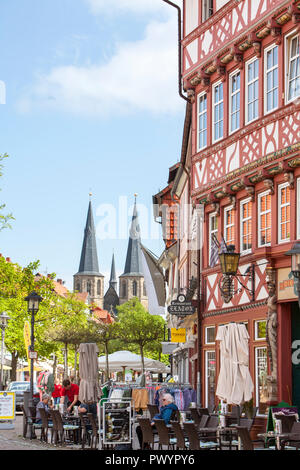 Fachwerkhäuser, Duderstadt, Niedersachsen, Deutschland, Europa Stockfoto