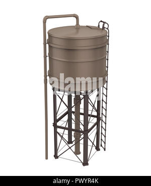 Wasserturm isoliert Stockfoto