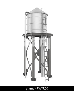 Wasserturm isoliert Stockfoto