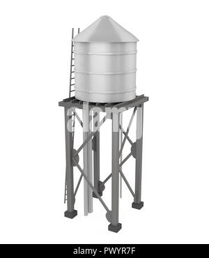 Wasserturm isoliert Stockfoto