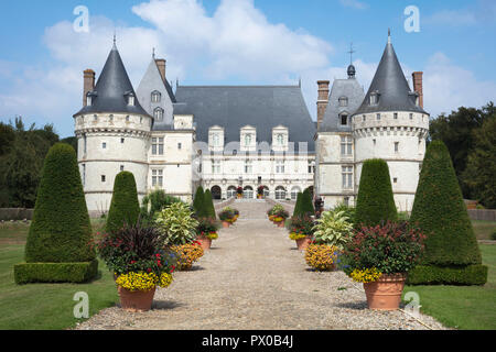 Ein Blick auf das Schloss am Mesnieres-en-Bray, Normandie, Frankreich Stockfoto