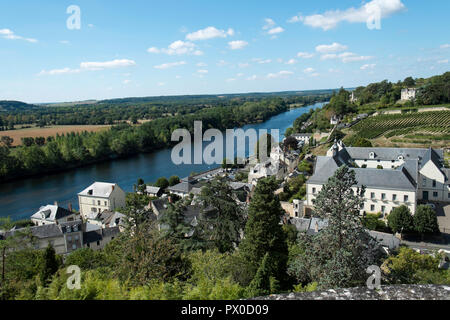 Fluss Vienne, Loire Tal, in der Nähe von Château-Chinon nach Westen. Stockfoto