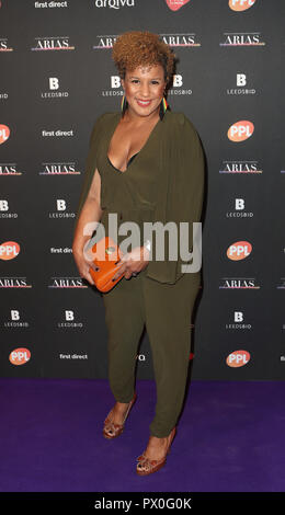 Jojo Kelly bei der Ankunft im Audio und Radio Industry Awards (Arien) an der ersten direkten Arena in Leeds. Stockfoto