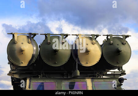 Russischen Flugabwehrrakete system Im marschierenden Position Stockfoto