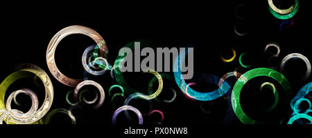 Wunderbar abstrakt dargestellt Glas Objekt 3D Panorama design Stockfoto