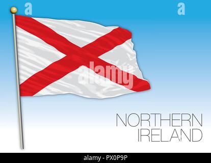 Nord Irland Fahnen, Vector Illustration, Vereinigtes Königreich Stock Vektor