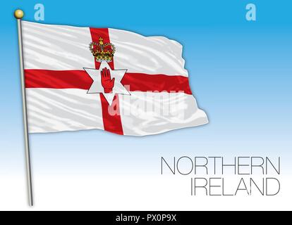 Nord Irland Fahnen, Vector Illustration, Vereinigtes Königreich Stock Vektor