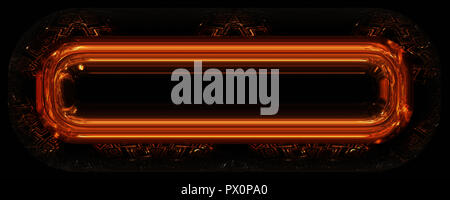 Wunderbar abstrakt dargestellt Glas Objekt 3D Panorama design Stockfoto