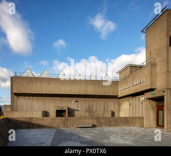 Die Hayward Gallery, eine weltweit renommierte Galerie für zeitgenössische Kunst und Wahrzeichen von Brutalist architecture Auf der Londoner South Bank. Stockfoto