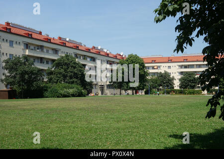 Wien, Gemeindebau des "Roten Wien" - Wien, Rat Tenement Blocks, "Rote Wien". Karl Marx-Hof, Heiligenstädter Straße 82 - 92, Karl Ehn 1927-1930 Stockfoto