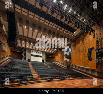 Die wiederhergestellten Purcell Room in der Queen Elizabeth Hall, Southbank Centre, London, Großbritannien. Stockfoto