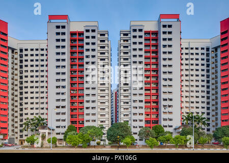 HDB Sozialwohnungen in Sengkang, Singapur Stockfoto