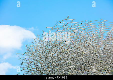 Richmond, London - 1. September 2018: Der Bienenkorb architektonisches Detail Close-ups bei Kew, Royal Botanic Gardens Stockfoto