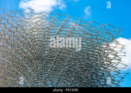 Richmond, London - 1. September 2018: Der Bienenkorb architektonisches Detail Close-ups bei Kew, Royal Botanic Gardens Stockfoto
