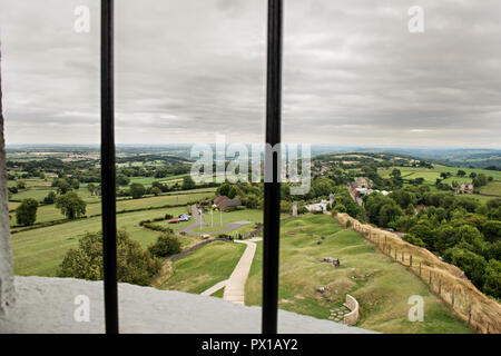 Panoramablick vom Turm an der Crich Gedenkstätte errichtet im Jahr 1923, an Crich, Derbyshire UK zu besuchen Stockfoto