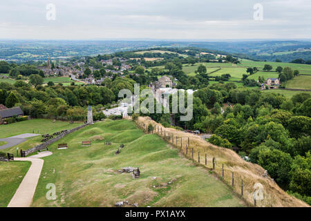 Panoramablick vom Turm an der Crich Gedenkstätte errichtet im Jahr 1923, an Crich, Derbyshire UK zu besuchen Stockfoto