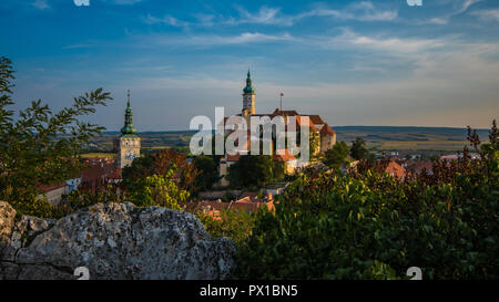 Mikulov. Alte Stadt in der Tschechischen Republik, Region Südmähren. Stockfoto