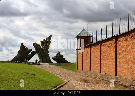 Weg vorbei an der IX Fort, ein Holocaust-mahnmal, Kaunas (Kovno), Litauen Stockfoto