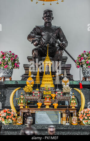 König Naresuan-Schrein am Wat Yai Chai Mongkons Ayutthaya Bangkok Thailand Stockfoto