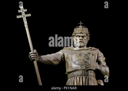 Statue des Kaisers Samuel von Bulgarien (Herrschaft 997-1014) in Sofia, Bulgarien Stockfoto
