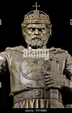 Statue des Kaisers Samuel von Bulgarien (Herrschaft 997-1014) in Sofia, Bulgarien Stockfoto