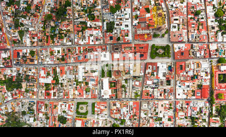 Luftaufnahme des Zocalo, historischen Zentrum von San Miguel de Allende