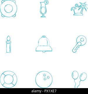 Sommer, Lebensmittel, vications, Spiele, Obst, warme, Herzen, Ballons, Kamera, Boot, Symbol, Vector, Design, flach, Sammlung, Stil, kreativ, ico Stock Vektor