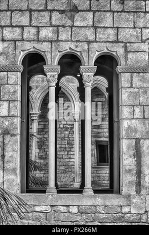 Mittelalterliche, gotische Architektur in La Ribera Viertel von Barcelona, Katalonien, Spanien Stockfoto