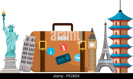 Reisegepäck Cartoon Stock Vektor