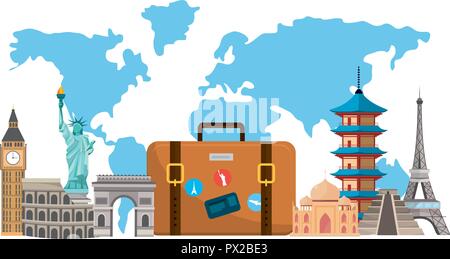 Reisegepäck Cartoon Stock Vektor