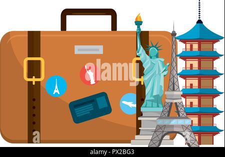 Reisegepäck Cartoon Stock Vektor