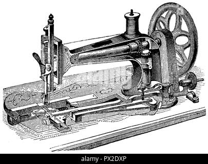 Die Familie Singer Nähmaschine, Stockfoto