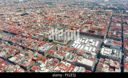 Die Kathedrale Metropolitana oder der Metropolitan Kathedrale, Zocalo, Mexiko City, Mexiko Stockfoto