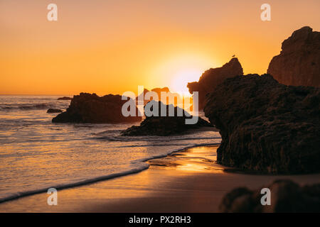Einen schönen Sonnenuntergang in Malibu CA. Stockfoto