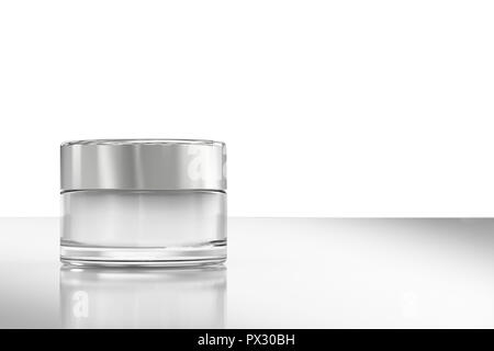 3D-Rendering kosmetische creaam Topf oder Container mit Deckel Stockfoto