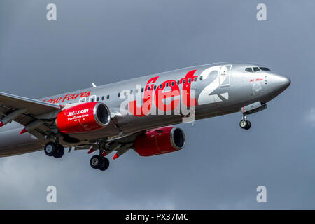 Boeing 737, Jet2 Landung Stockfoto