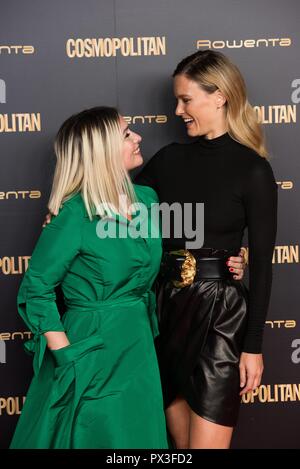 Daniela Gutierrez (L) & Bar Rafaeli (R) besucht die Preise "Kosmopolitischen "Fotoshooting im La Florida Retiro am 19. Oktober 2018 in Paseo República de Panama Nº1 in Retiro Park, Madrid, Spanien. (Foto von Rodrigo Blanco) Stockfoto