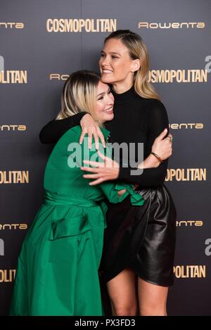 Daniela Gutierrez (L) & Bar Rafaeli (R) besucht die Preise "Kosmopolitischen "Fotoshooting im La Florida Retiro am 19. Oktober 2018 in Paseo República de Panama Nº1 in Retiro Park, Madrid, Spanien. (Foto von Rodrigo Blanco) Stockfoto