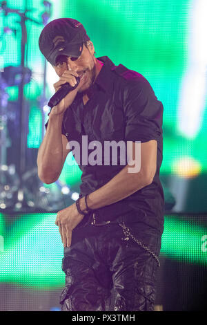 London, England. 19. Oktober 201, Enrique Iglesias führt in der O2 Arena, England. © Jason Richardson/Alamy leben Nachrichten Stockfoto