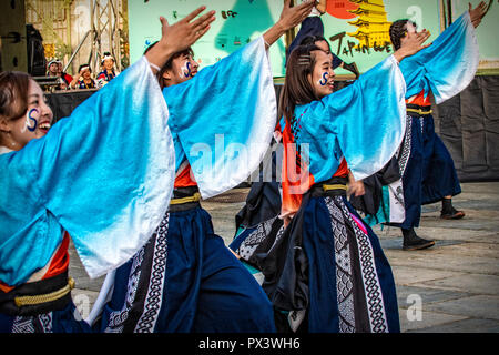 Italien Piemont Turin Japan Woche - Einweihung auf der Piazza Castello mit künstlerischen Darbietungen von Tänzen, Trommeln, Kalligraphie und Samurai. Credit: Wirklich Easy Star/Alamy leben Nachrichten Stockfoto