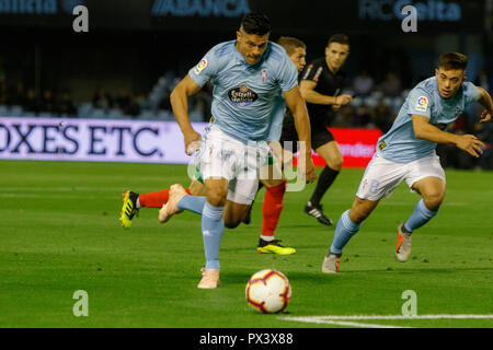 Vigo, Spanien. 20 Okt, 2018. La Liga Match zwischen Real Club Celta de Vigo und Deportivo Alaves in Balaidos Stadium; Vigo, Endstand 0-1. Credit: Brais Seara/Alamy leben Nachrichten Stockfoto