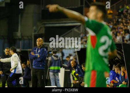 Vigo, Spanien. 20 Okt, 2018. La Liga Match zwischen Real Club Celta de Vigo und Deportivo Alaves in Balaidos Stadium; Vigo, Endstand 0-1. Credit: Brais Seara/Alamy leben Nachrichten Stockfoto