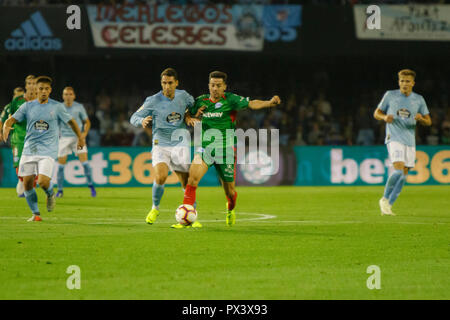 Vigo, Spanien. 20 Okt, 2018. La Liga Match zwischen Real Club Celta de Vigo und Deportivo Alaves in Balaidos Stadium; Vigo, Endstand 0-1. Credit: Brais Seara/Alamy leben Nachrichten Stockfoto