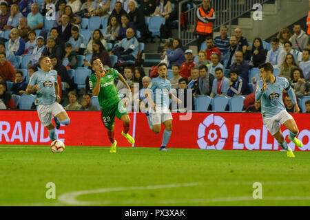 Vigo, Spanien. 20 Okt, 2018. La Liga Match zwischen Real Club Celta de Vigo und Deportivo Alaves in Balaidos Stadium; Vigo, Endstand 0-1. Credit: Brais Seara/Alamy leben Nachrichten Stockfoto