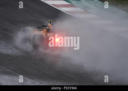 Austin, Vereinigte Staaten von Amerika. Okt, 2018 19. 47 NORRIS Lando (GBR), McLaren Renault MCL33, Maßnahmen während der Formel-1-Weltmeisterschaft 2018, die Vereinigten Staaten von Amerika Grand Prix vom 18. bis 21. Oktober in Austin, Texas, USA - / Motorsport: FIA-Formel-1-Meisterschaft; 2018; Grand Prix; United States, Formel 1 PIRELLI 2018 UNITED STATES GRAND PRIX, Stromkreis des Americas 19.10.2018. | Verwendung der weltweiten Kredit: dpa/Alamy leben Nachrichten Stockfoto