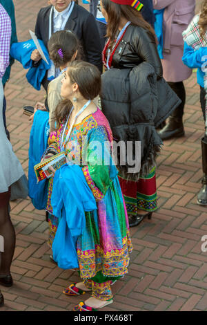 Die Teilnehmer der Jungen Welt Gipfel in Den Haag City die Niederlande 2018 Stockfoto