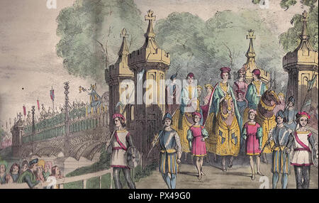 Arthurian vintage Abbildung Stockfoto